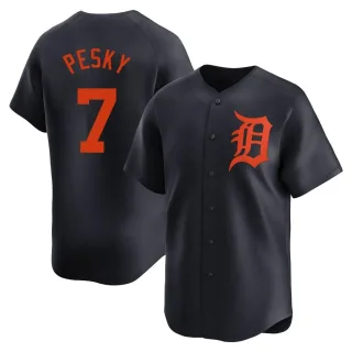 Men's Limited Navy Johnny Pesky Detroit Tigers Alternate Jersey