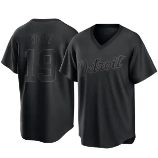 Brenan Hanifee Men's Detroit Tigers Snake Skin City Jersey - Black Authentic