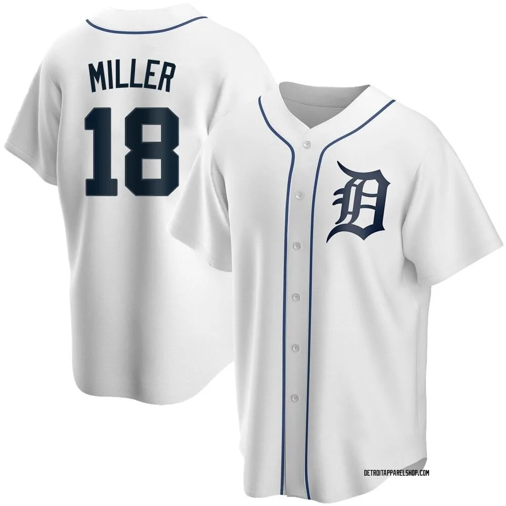 Men s Replica White Shelby Miller Detroit Tigers Home Jersey