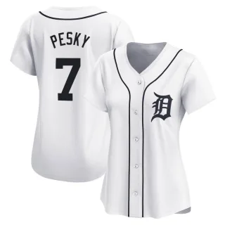 Women's Limited White Johnny Pesky Detroit Tigers Home Jersey