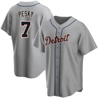 Youth Replica Gray Johnny Pesky Detroit Tigers Road Jersey