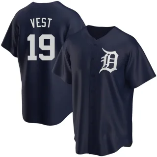 Will Vest Detroit Tigers Women's Navy Roster Name & Number T-Shirt 